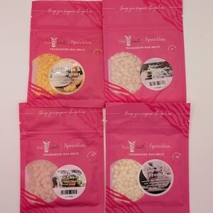 Pink Zebra Fragranced Wax Melts Set - Pink and White